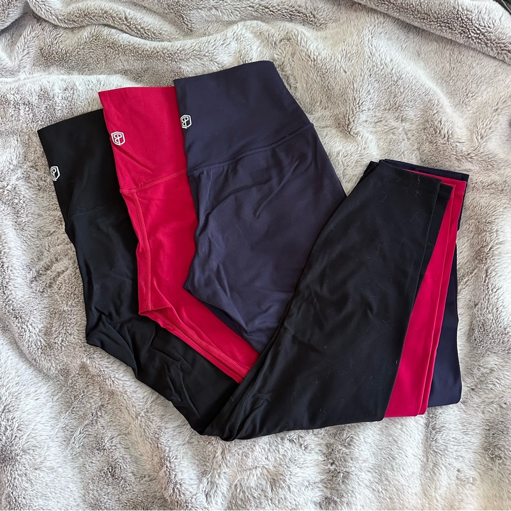 Born Primitive Inspire Leggings *3 Pack* Navy, Cranberry & Black